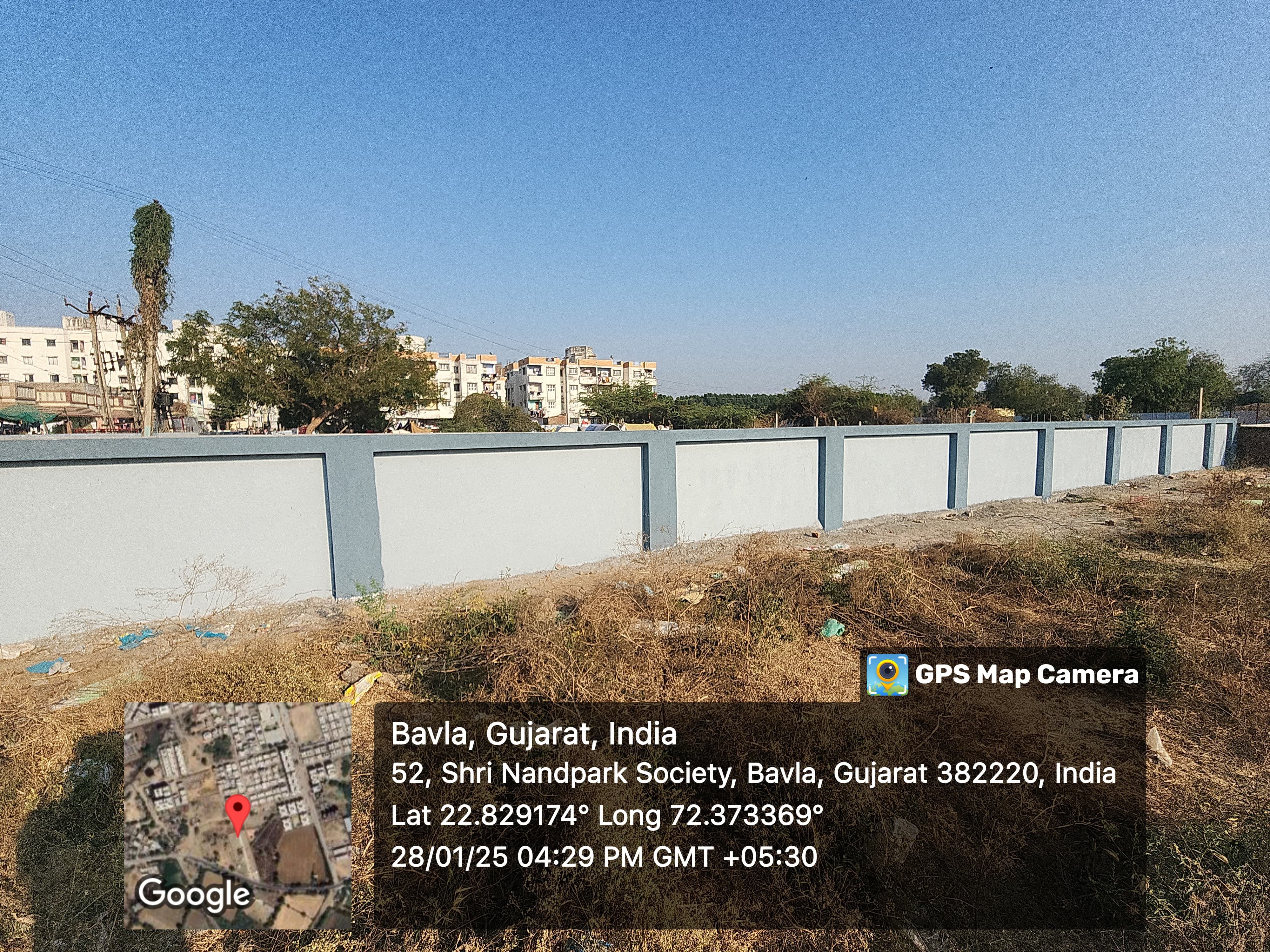 RCC Compound Wall Construction of Bavla Nagarpalika (Gujarat)